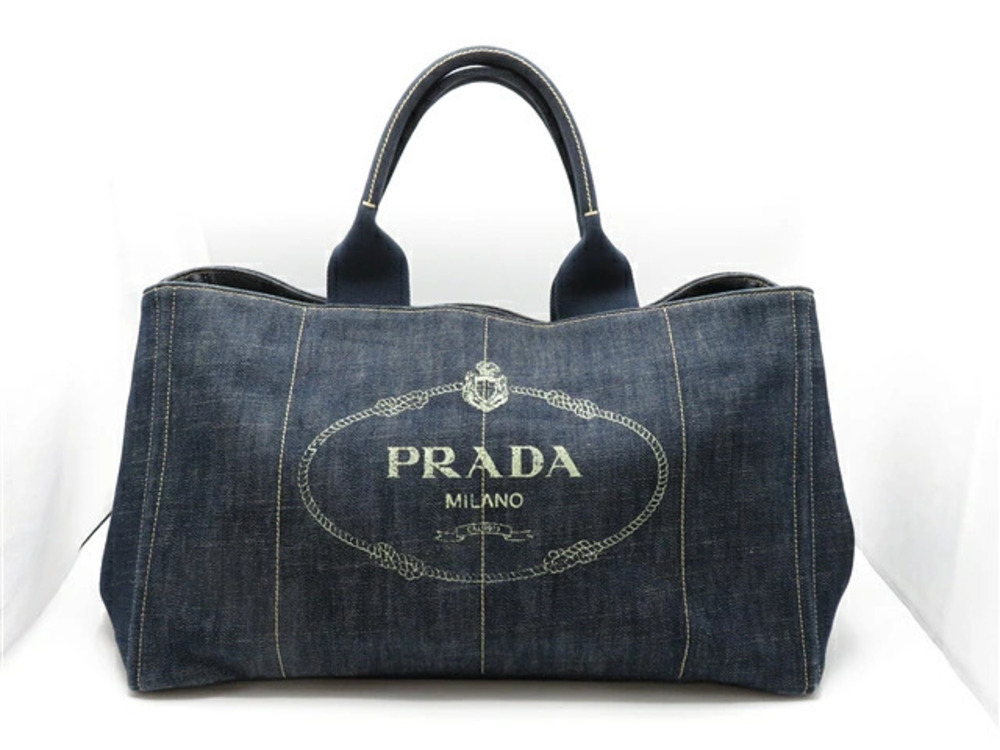 Prada bag tote Canapa denim